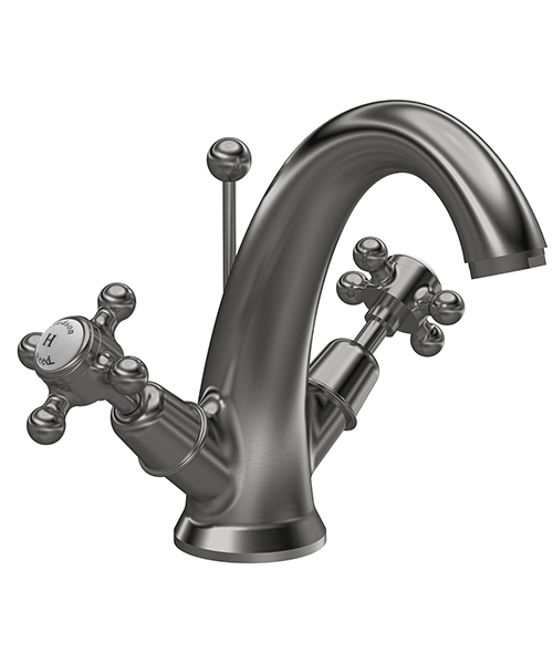 Alternate image of Hudson Reed Topaz Dual Handle Mono Basin Mixer Tap With Pop-Up Waste
