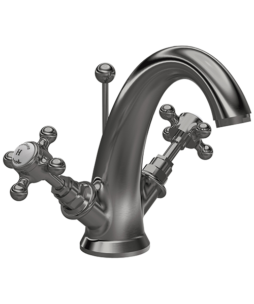 Alternate image of Hudson Reed Topaz Dual Handle Mono Basin Mixer Tap With Pop-Up Waste