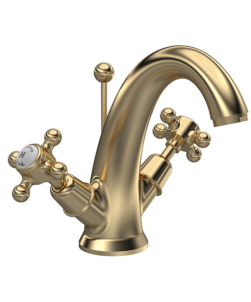 Alternate image of Hudson Reed Topaz Dual Handle Mono Basin Mixer Tap With Pop-Up Waste