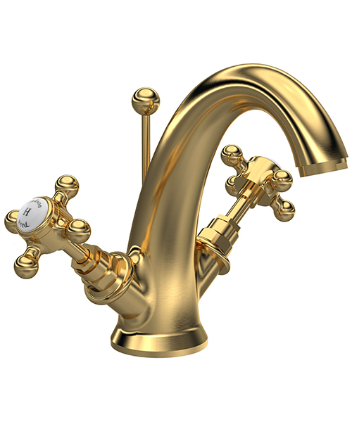 Alternate image of Hudson Reed Topaz Dual Handle Mono Basin Mixer Tap With Pop-Up Waste