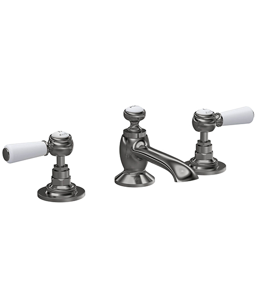 Alternate image of Hudson Reed Topaz 3-Hole Deck Mounted Basin Mixer Tap With Pop Up Waste