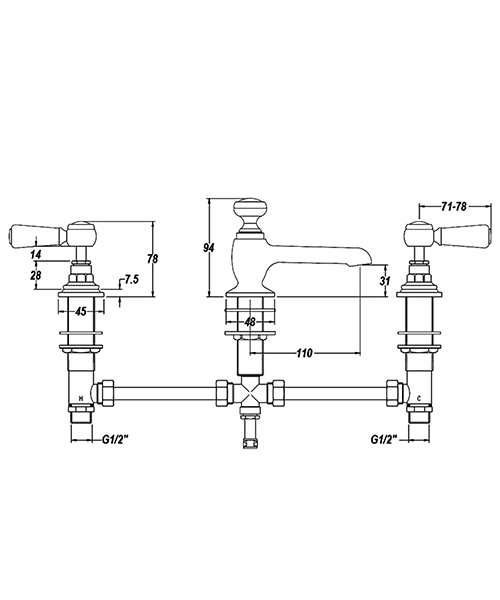 Technical drawing 72992 / BC307HL