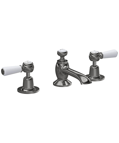 Alternate image of Hudson Reed Topaz 3-Hole Deck Mounted Basin Mixer Tap With Pop Up Waste