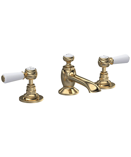 Alternate image of Hudson Reed Topaz 3-Hole Deck Mounted Basin Mixer Tap With Pop Up Waste