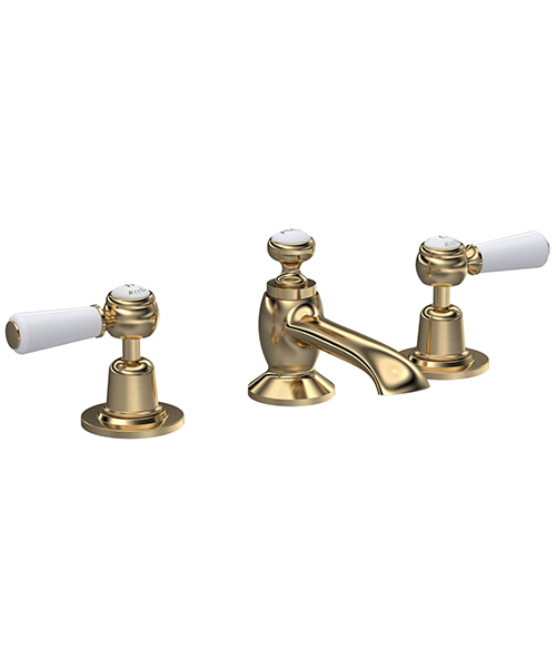 Alternate image of Hudson Reed Topaz 3-Hole Deck Mounted Basin Mixer Tap With Pop Up Waste