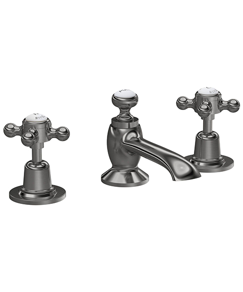 Alternate image of Hudson Reed Topaz 3 Hole Basin Mixer Tap With Pop Up Waste