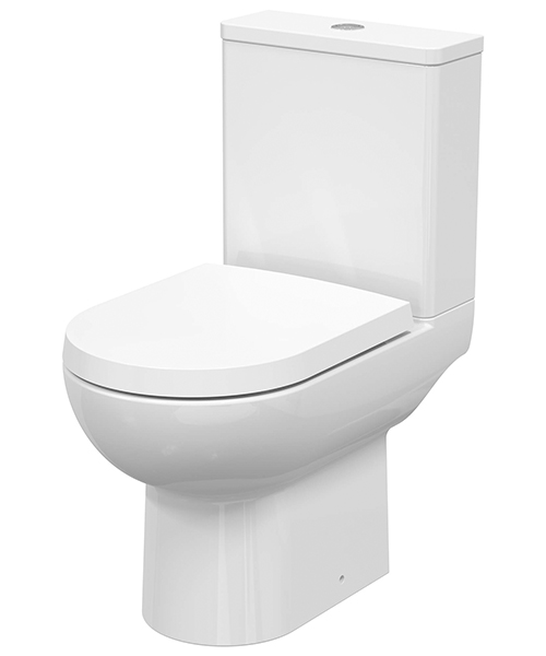 Nuie Isla 375 x 620mm Compact Close Coupled Rimless Pan And Cistern White