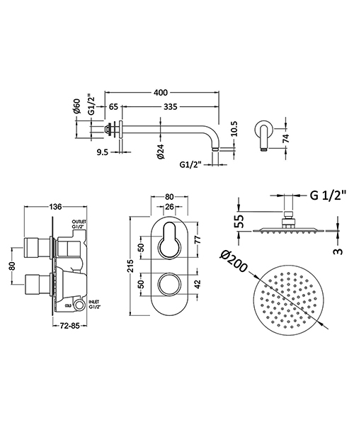 Technical drawing 72996 / SBR01TW1
