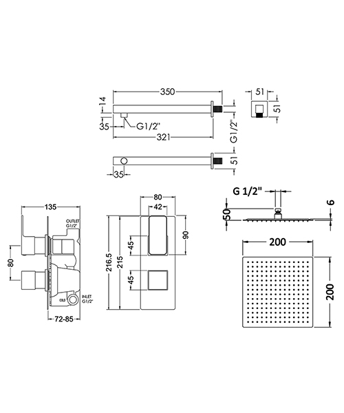 Technical drawing 72997 / SBS01TW1