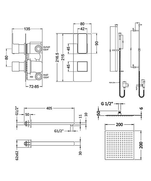 Technical drawing 72999 / SBS46TW2