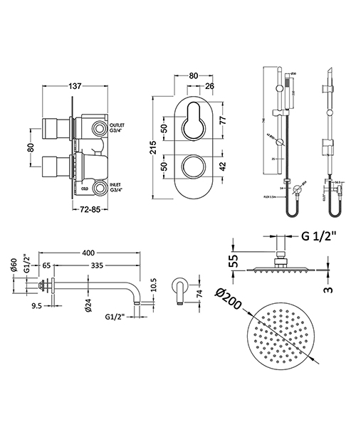Technical drawing 72998 / SBR46TW2