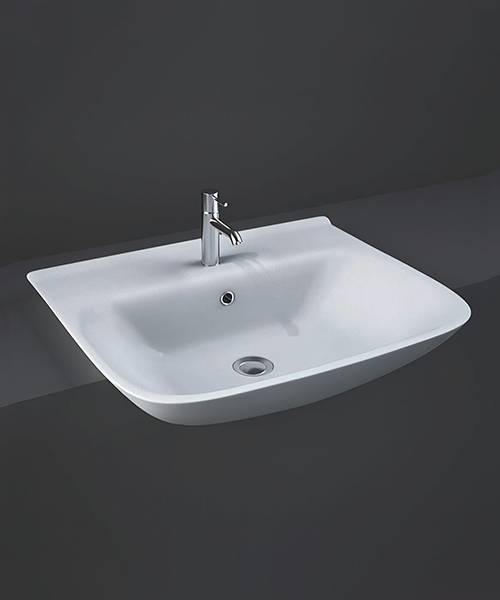 RAK Origin Semi-Recessed Basin With 1 Tap Hole - W 520 x D 430mm