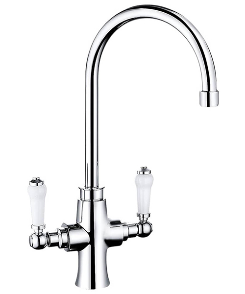Nuie Sarani Dual Handle Deck-Mounted Mono Sink Mixer Tap