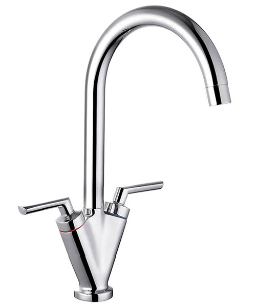 Nuie Sarani Mono Dual Lever Deck Mounted Kitchen Sink Mixer Tap