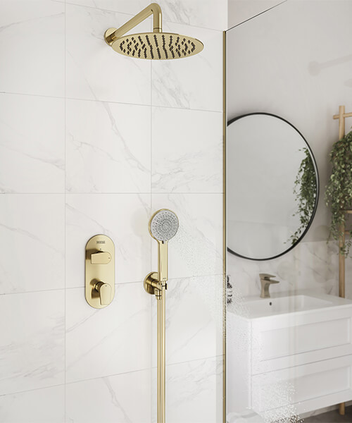 Alternate image of Bristan Hourglass Concealed Thermostatic Shower Valve with Head and Handset Kit