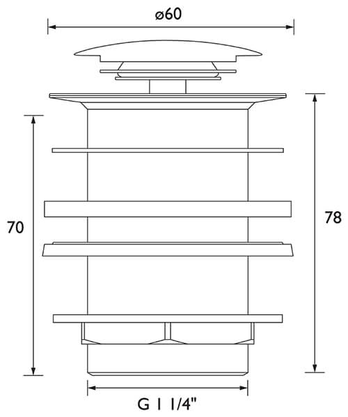 Technical drawing 75041 / W BASIN10 C