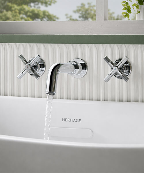 Bristan Cruzar 3 Hole Wall Mounted Bath Filler Tap
