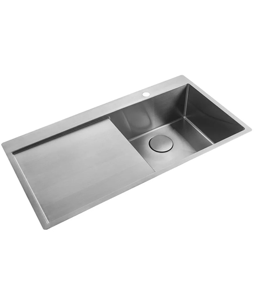 Alternate image of Rangemaster Cosmo Stainless Steel 960 x 500mm Inset Kitchen Sink With Drainer