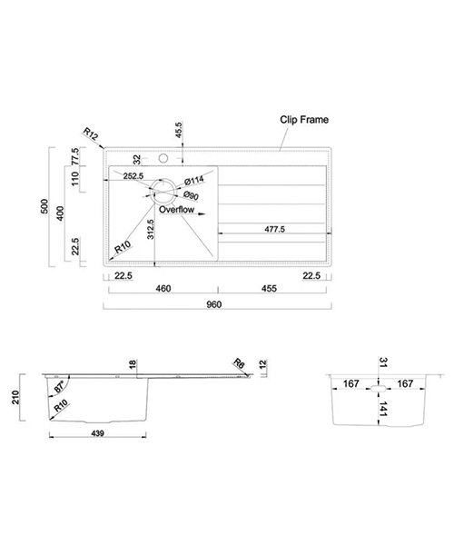 Technical drawing 71763 / CSM9601L/