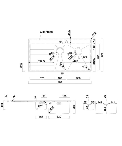 Technical drawing 71764 / CSM9602L/