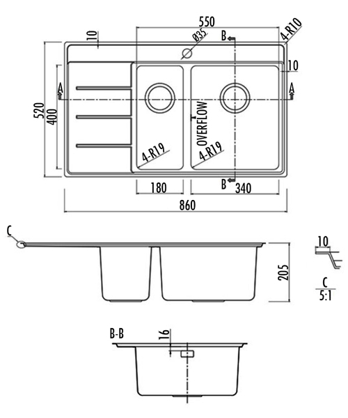 Technical drawing 71770 / BST8602L/