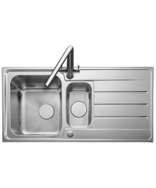 Rangemaster Oakland 1.5 Bowl Kitchen Sink With Drainer 1000 x 500mm