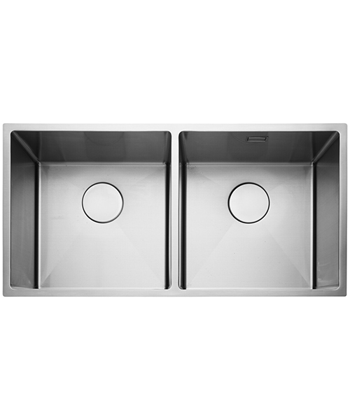 Rangemaster Kube Double Bowl Stainless Steel Undermount Or Inset Kitchen Sink