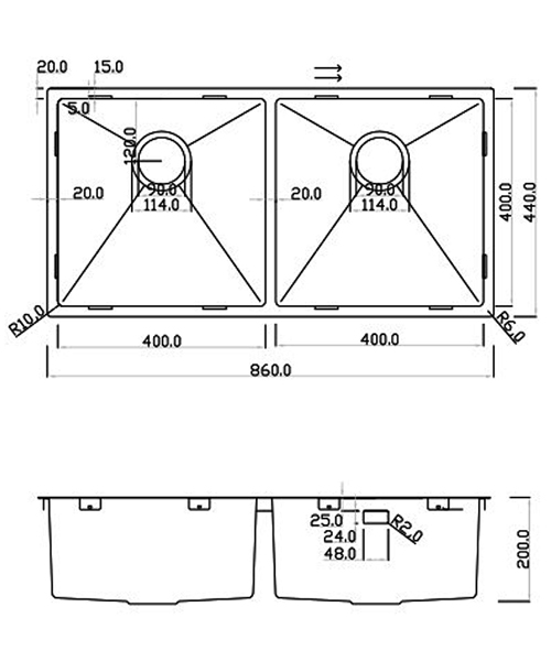 Technical drawing 71776 / KUBE4040/