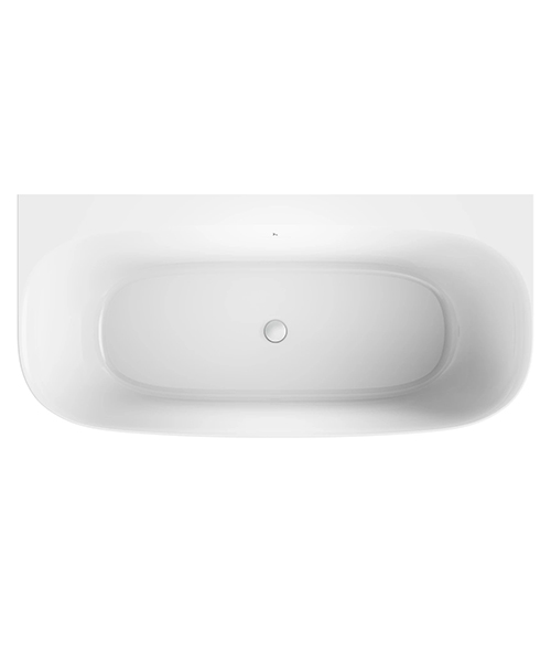 Additional image of Crosswater Auriga Back To Wall Acrylic Fluted Bath - 1700 x 800mm