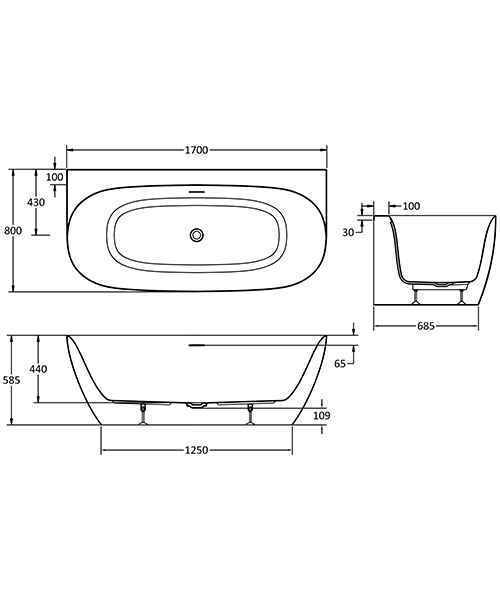 Technical drawing 75062 / FSBAURBTW1780W