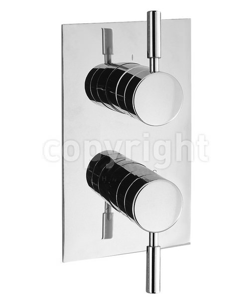 Crosswater Design Recessed Thermostatic 2 Way Diverter Shower Valve