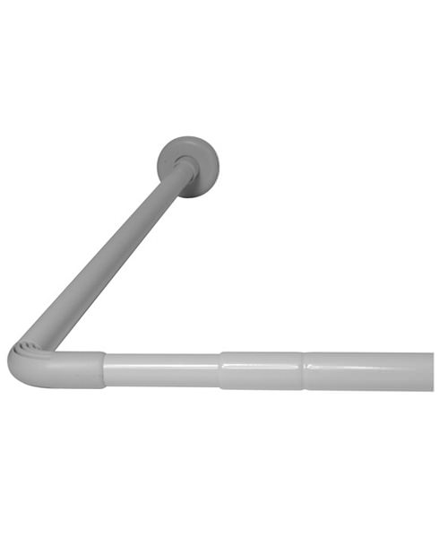 Croydex L Shaped Telescopic Curtain Rod 740mm Width