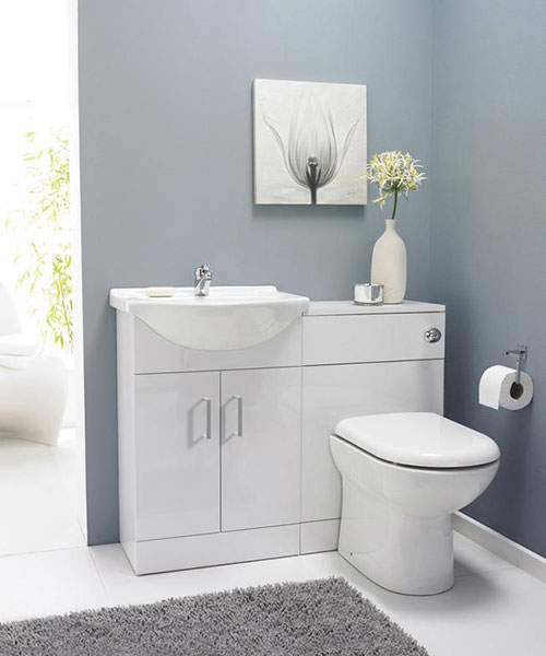 Nuie Premier Saturn Cloakroom Furniture Pack With Round Basin