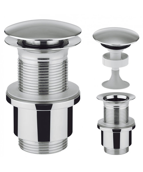 Bauhaus Odour-Free Basin Click Clack Unslotted Waste