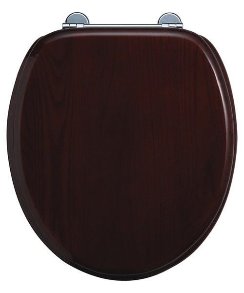 Burlington Standard Toilet Seat With Chrome Hinge