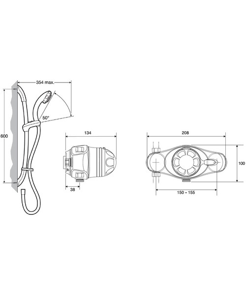 Mira Excel EV Exposed Valve Thermostatic Shower Chrome
