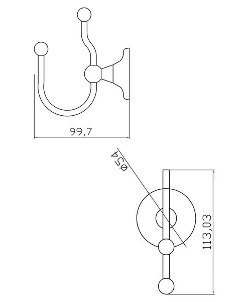 Nuie Premier Double Robe Hook